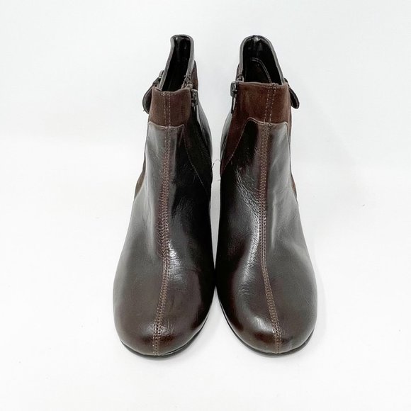 Aerosoles Womens Brown Vegan Leather Side Zip Bootie Size 7 - Picture 5 of 13